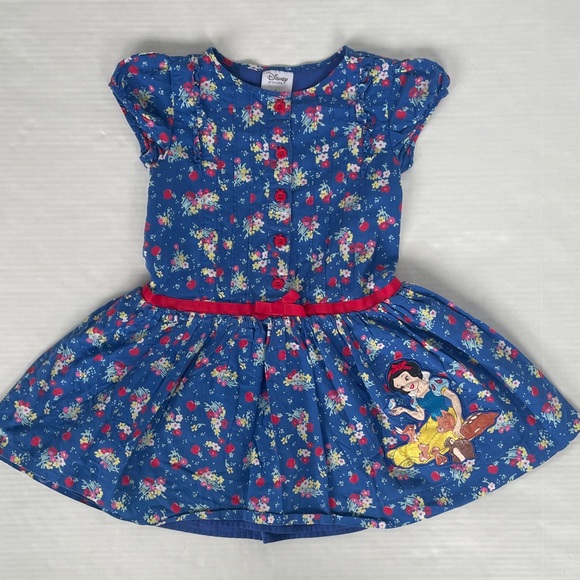 Disney Other - Disney Store Size 4 Snow White Theme Dress Floral with Character Print